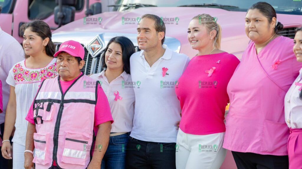 Diego Castañón encabeza banderazo rosa “concientizando a Tulum contra el cáncer de mama”