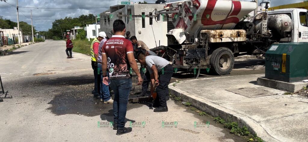 Continúan trabajos en la colonia Pacto obrero