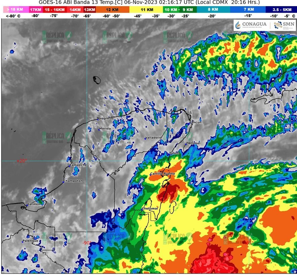 Lluvias fuertes en el sur de Quintana Roo: SMN