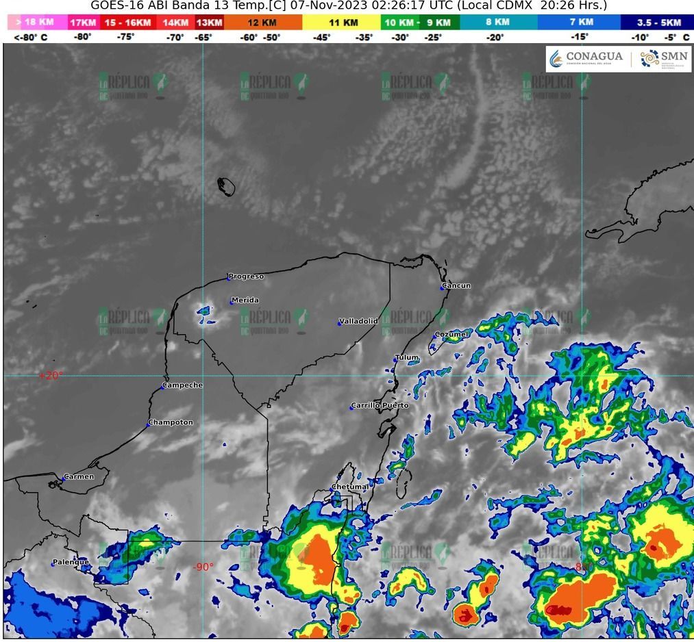 Podrían presentarse chubascos en Quintana Roo