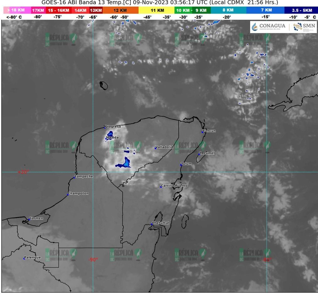 Pronostica SMN intervalos de chubascos para Quintana Roo