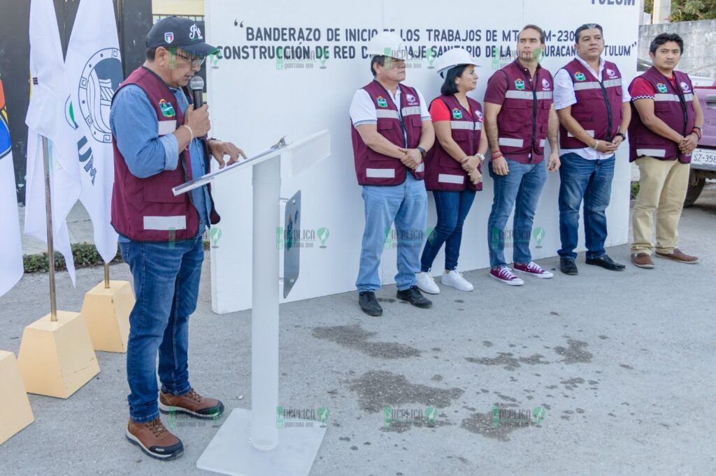 Diego Castañón pone en marcha la construcción del drenaje sanitario en la colonia Huracanes de Tulum