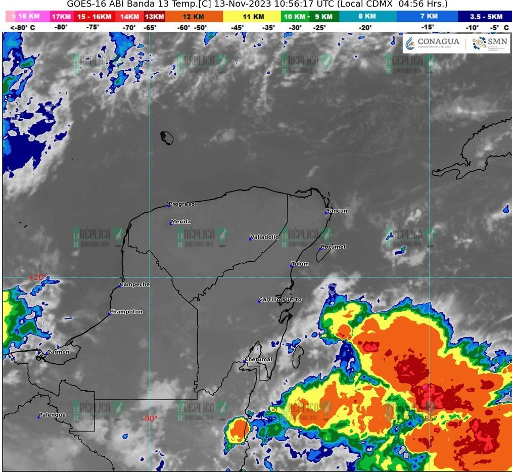 Lluvias fuertes a puntuales en Quintana Roo: SMN