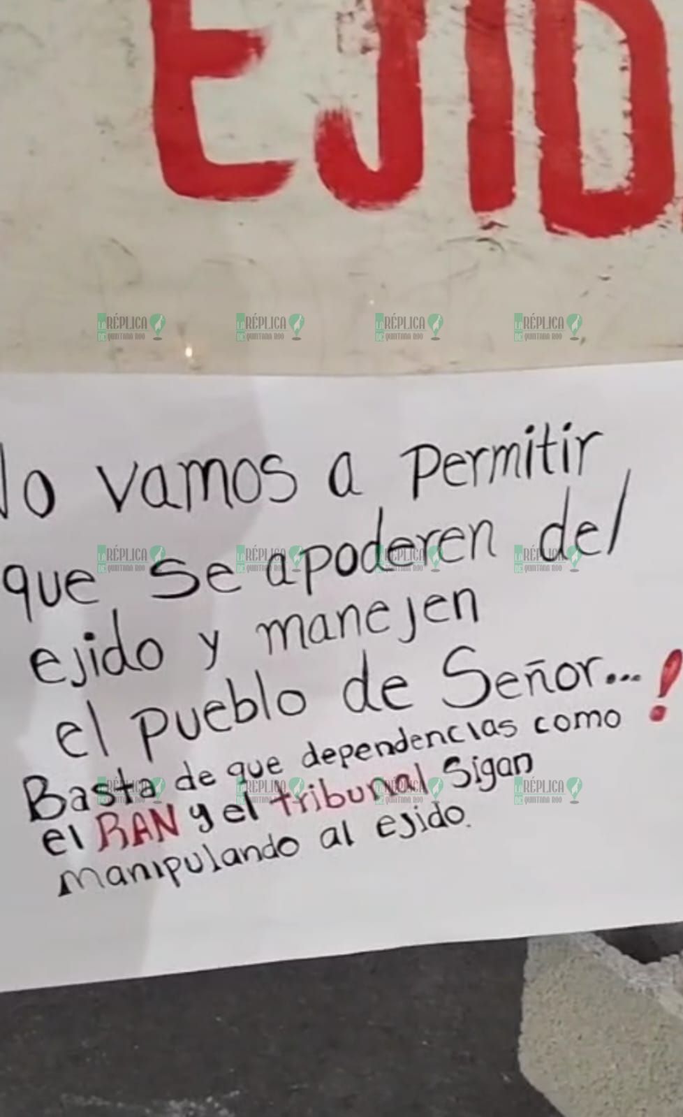 Bloquean ejidatarios de Felipe Carrillo Puerto carretera a Valladolid, para exigir destitución del comisariado 