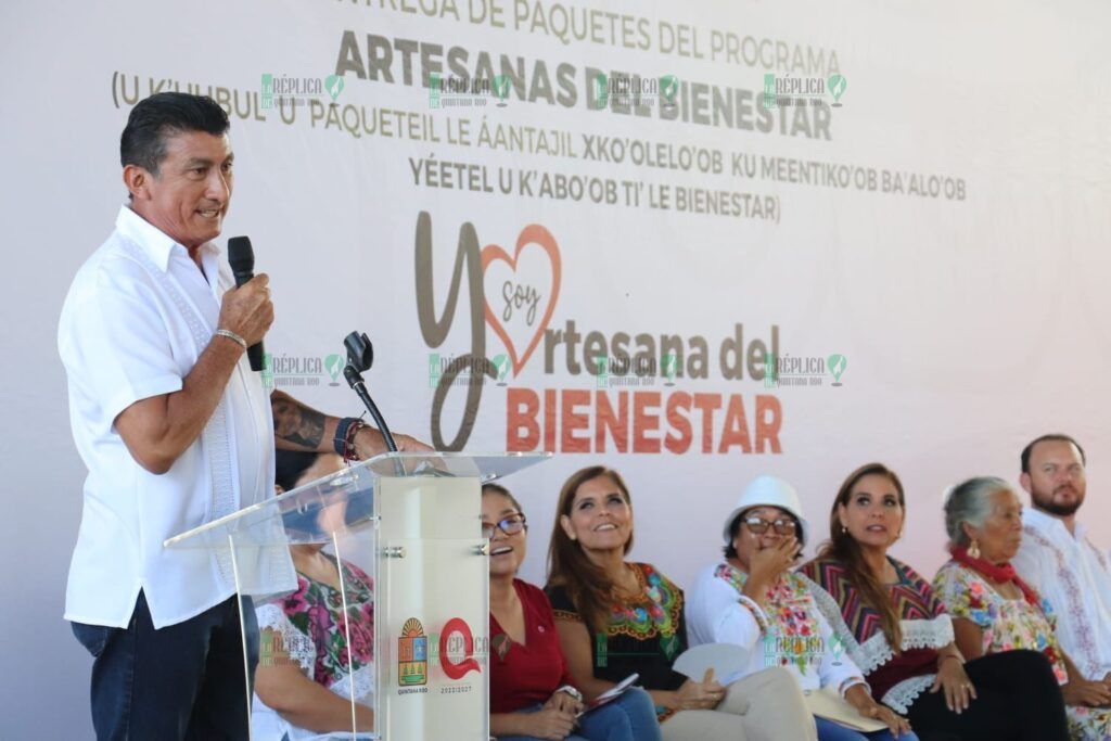 “Chepe” contreras acompaña a la gobernadora Mara Lezama en la entrega de apoyos del programa Artesanas del Bienestar