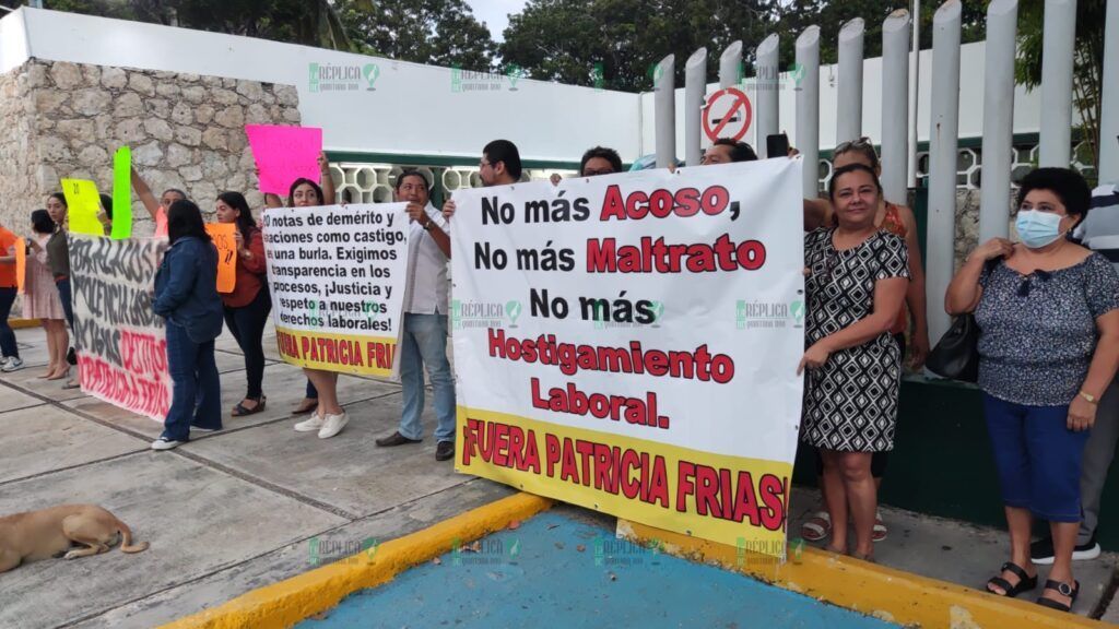 Protestan de nuevo trabajadores del IMSS de Chetumal, para exigir destitución de jefa de área