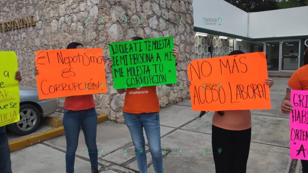 Protestan de nuevo trabajadores del IMSS de Chetumal, para exigir destitución de jefa de área