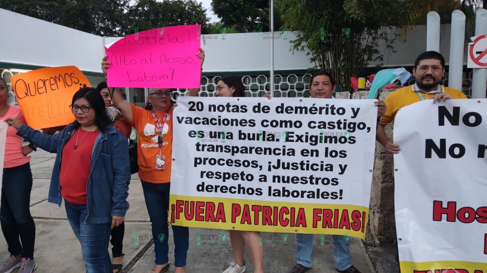 Protestan de nuevo trabajadores del IMSS de Chetumal, para exigir destitución de jefa de área
