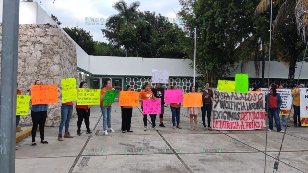 Protestan de nuevo trabajadores del IMSS de Chetumal, para exigir destitución de jefa de área