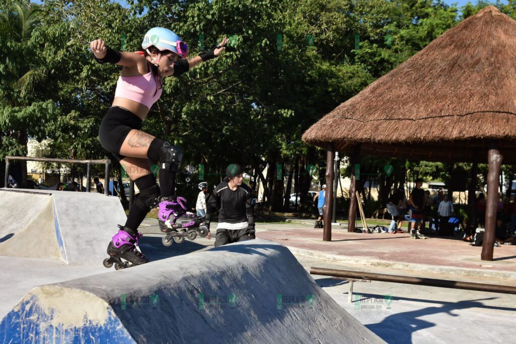 Playa del Carmen, Solidaridad .- Adrenalina y talento en Juventud Extrema Más de 300 jóvenes apasionados por el skate, BMX, parkour y rollers,