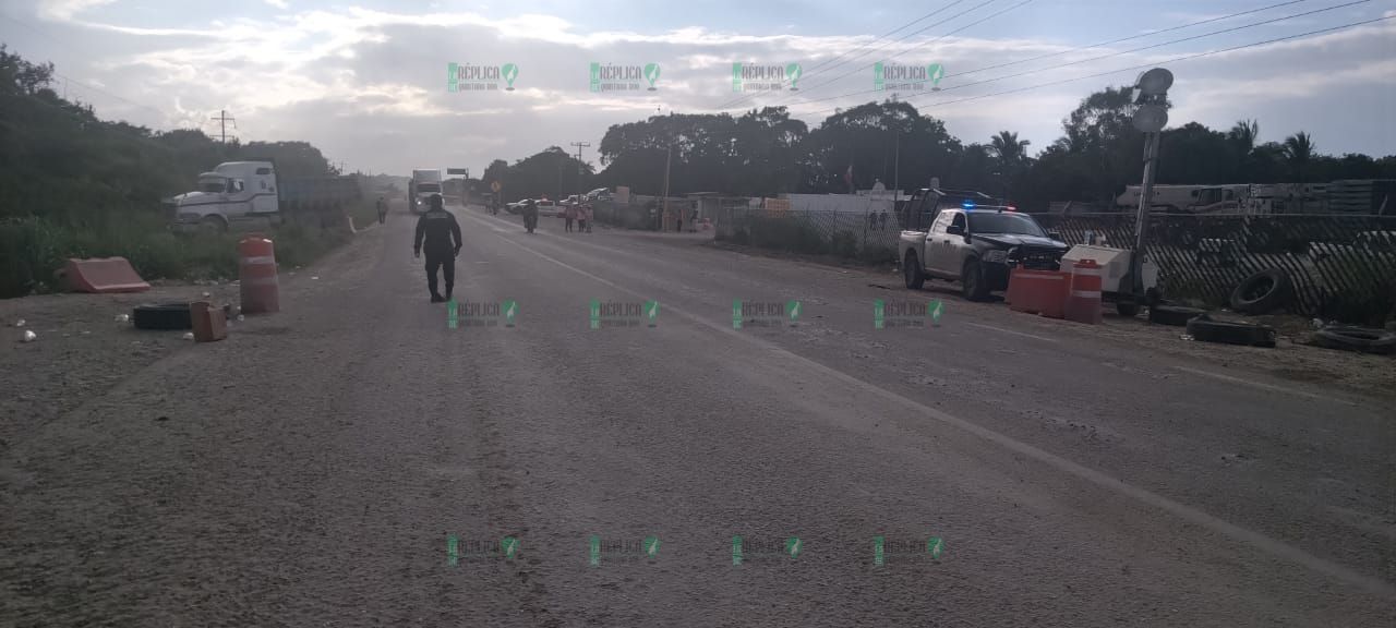 Liberan habitantes de Juan Sarabia carretera Chetumal-Escárcega