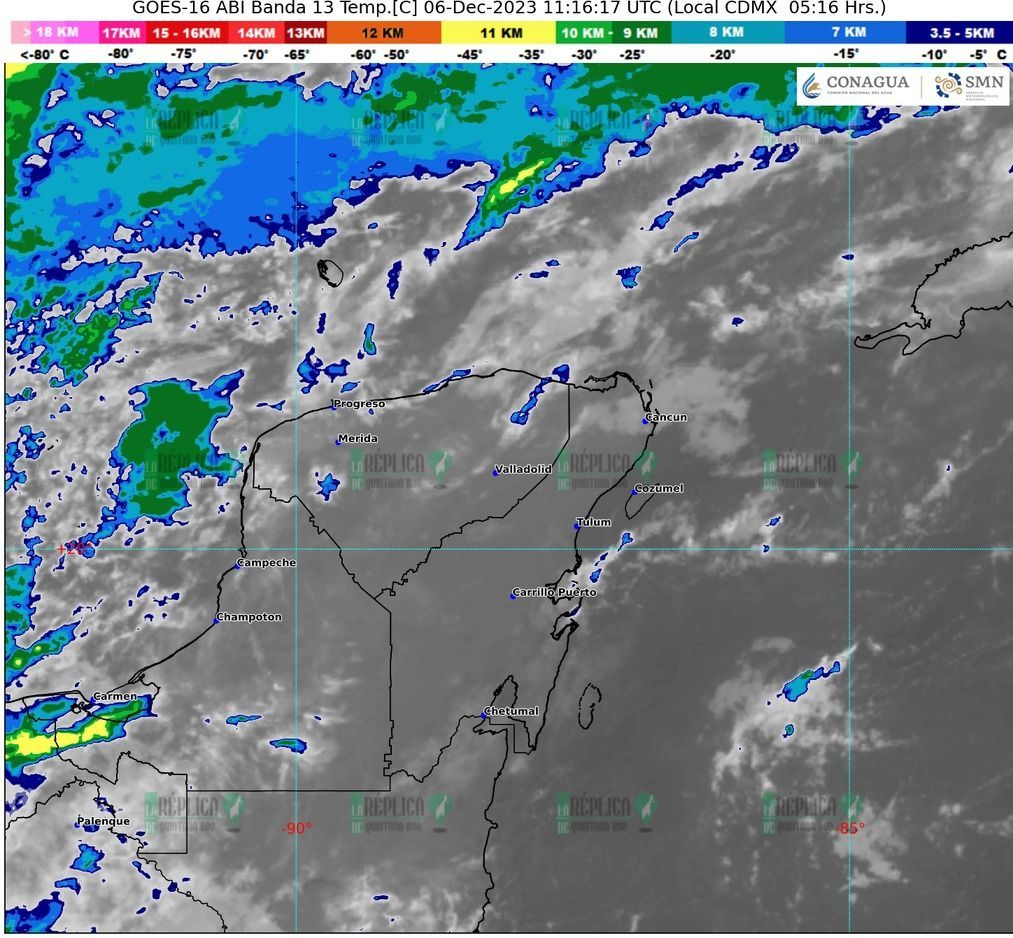 Anuncia SMN intervalos de chubascos en Quintana Roo