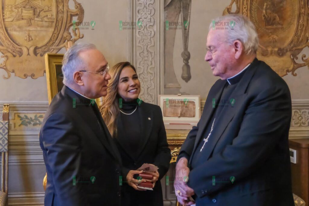 Se reúne Mara Lezama con Monseñor Peña Parra en el Vaticano para hablar de la justicia social para el pueblo de México