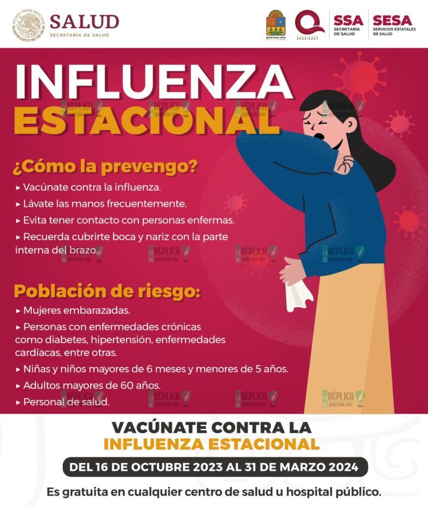 Recomienda SESA vacunarse contra influenza y COVID-19