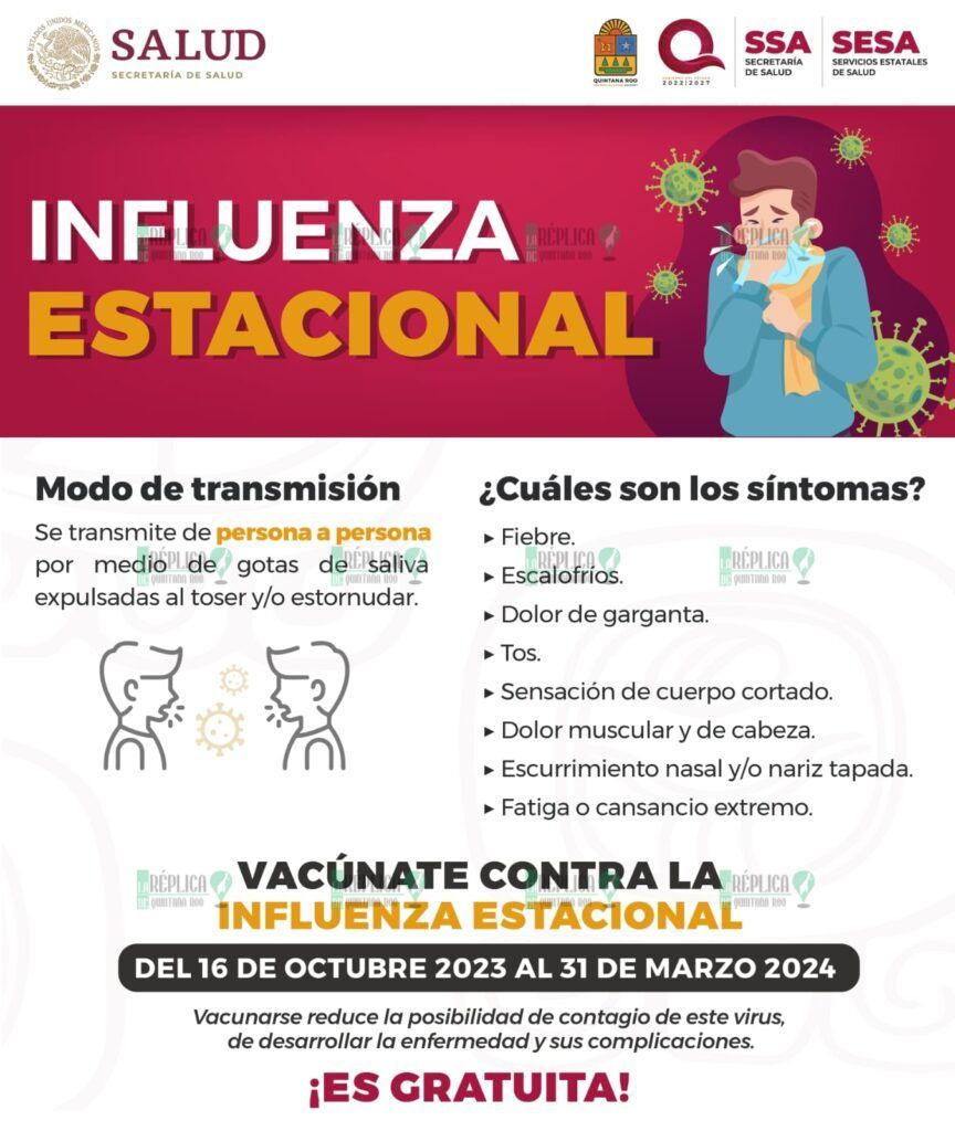 Recomienda SESA vacunarse contra influenza y COVID-19