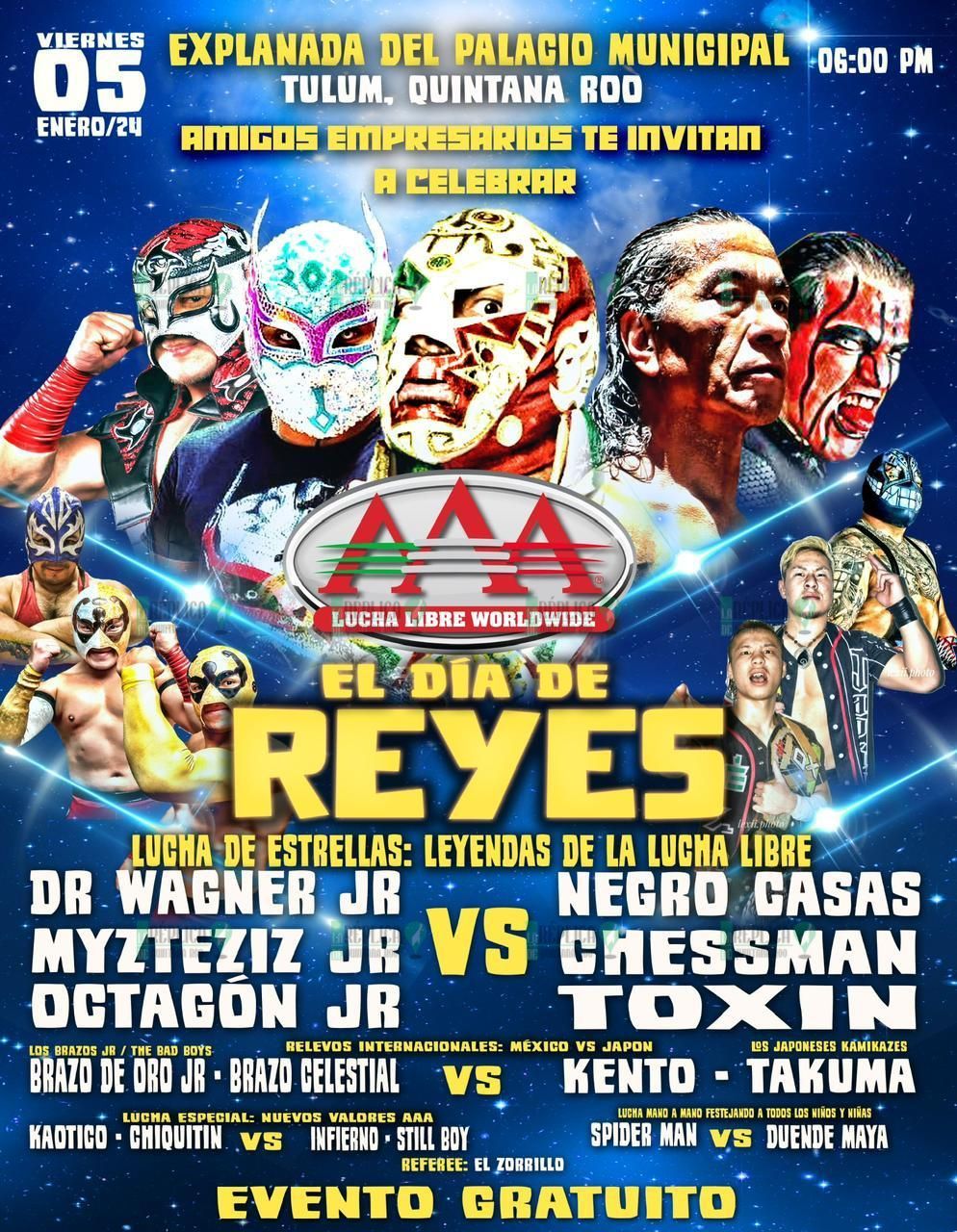 Tulum será sede de la Lucha Libre Tripe A el próximo 5 de enero
