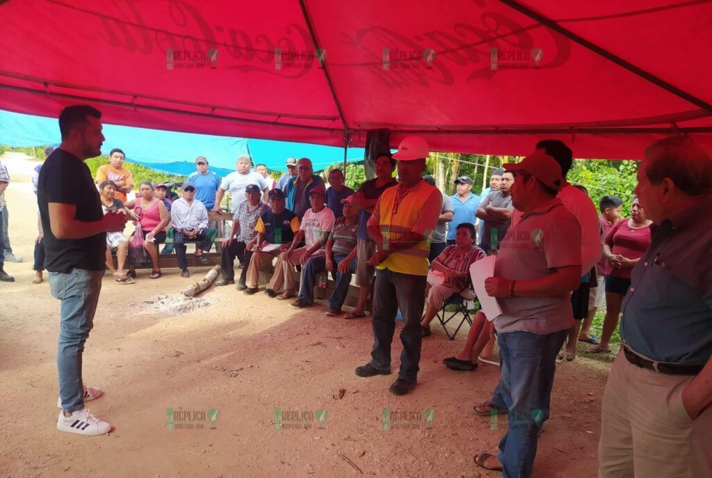 Levantan ejidatarios de Nuevo X-Can bloqueo en estación del Tren Maya