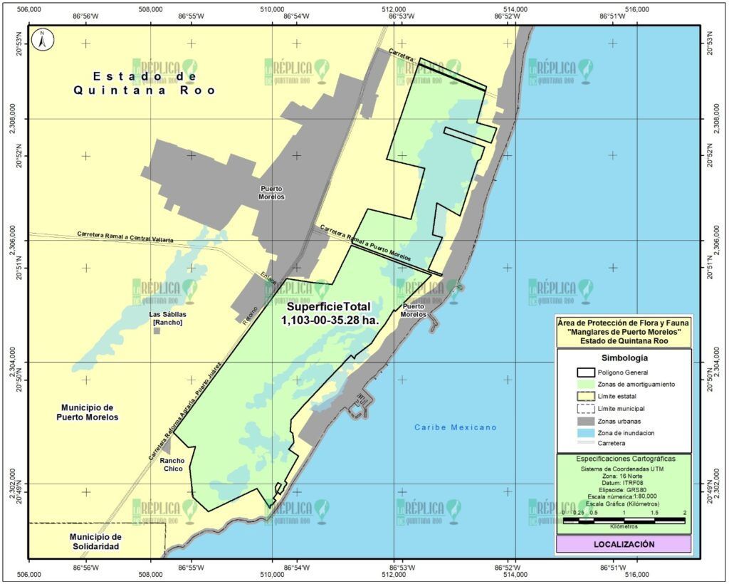 Decreta Federación Área Natural Protegida a los manglares de Puerto Morelos