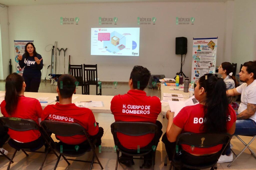 Imparten curso de “manejo y bienestar animal para primeros respondientes” en Puerto Morelos