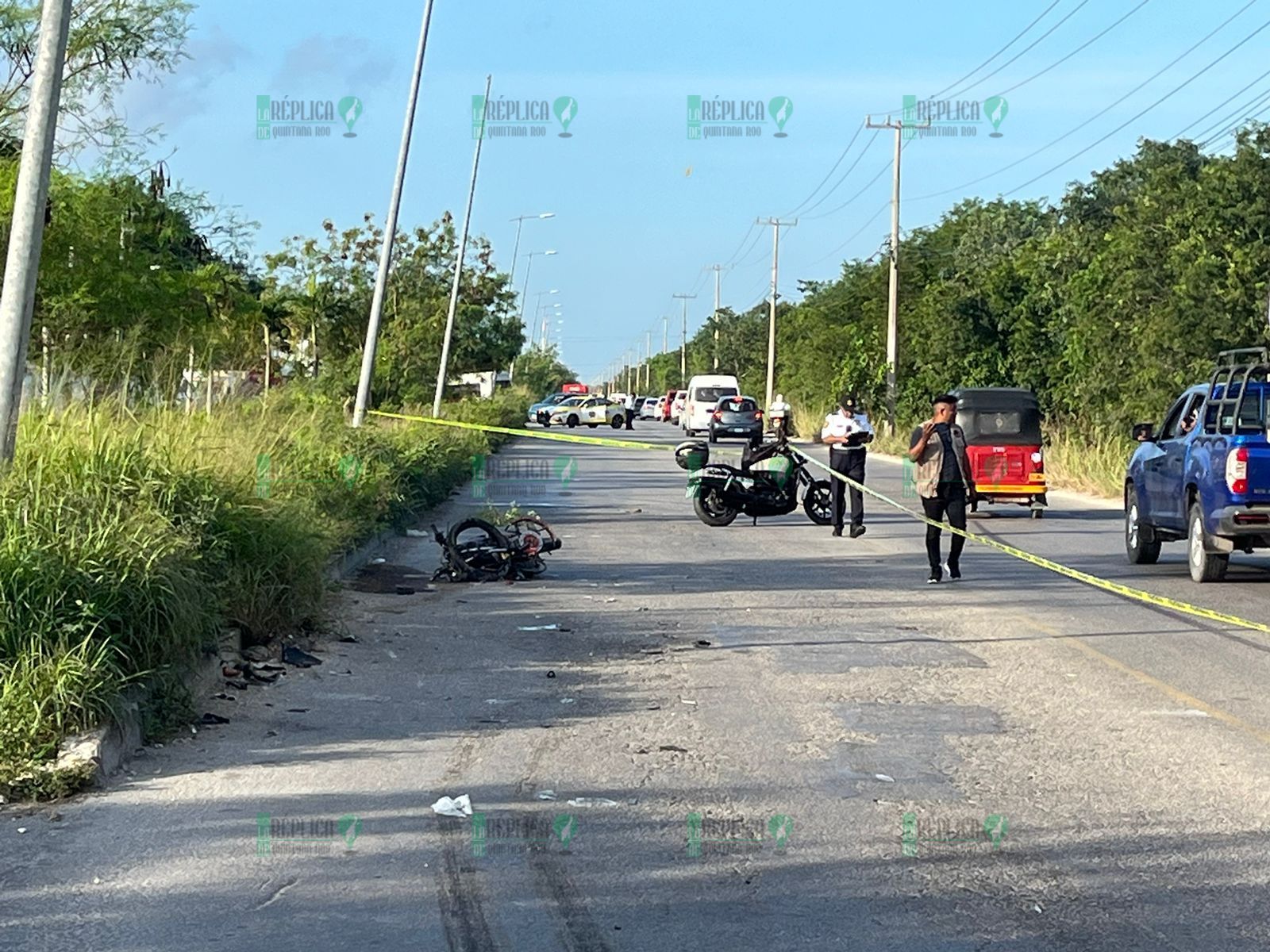 Muere motociclista tras ser chocado por un camión
