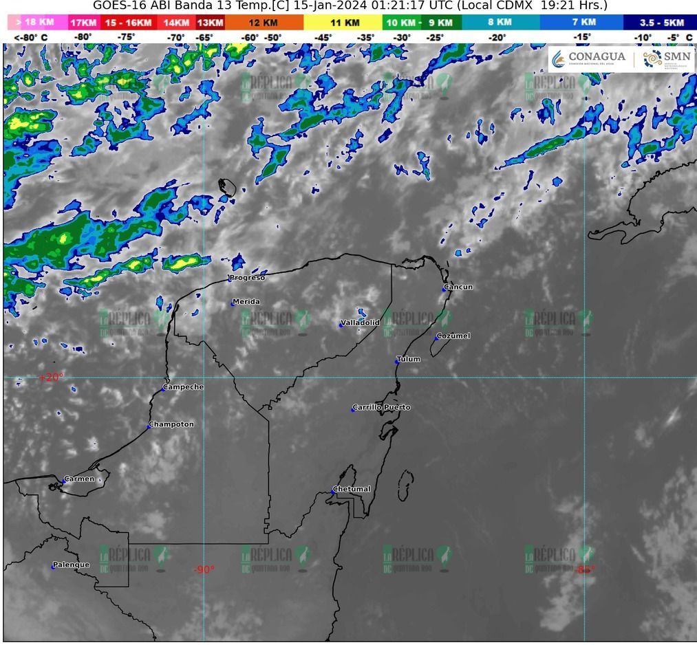 Anuncia SMN lluvias aisladas en Quintana Roo