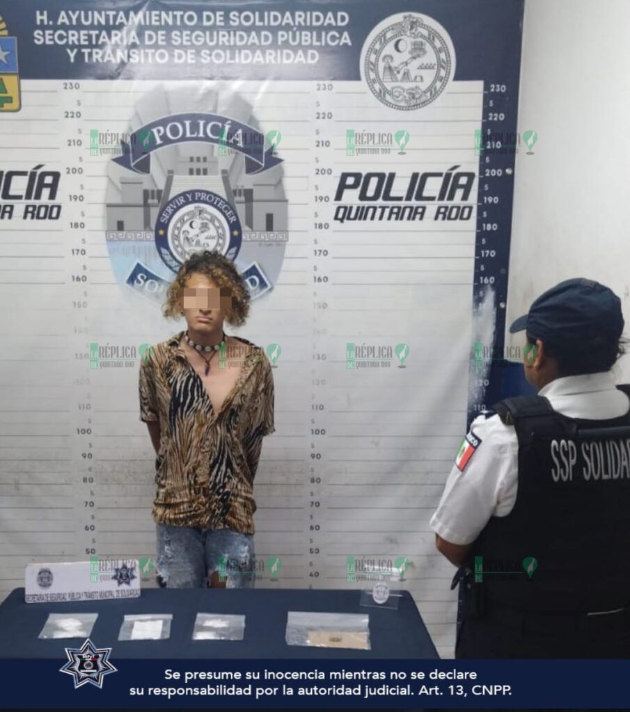 Playa del Carmen, Solidaridad a 18 de enero de 2024.- Detiene Policía Municipal de Solidaridad a 8 personas en 3 hechos distintos. 