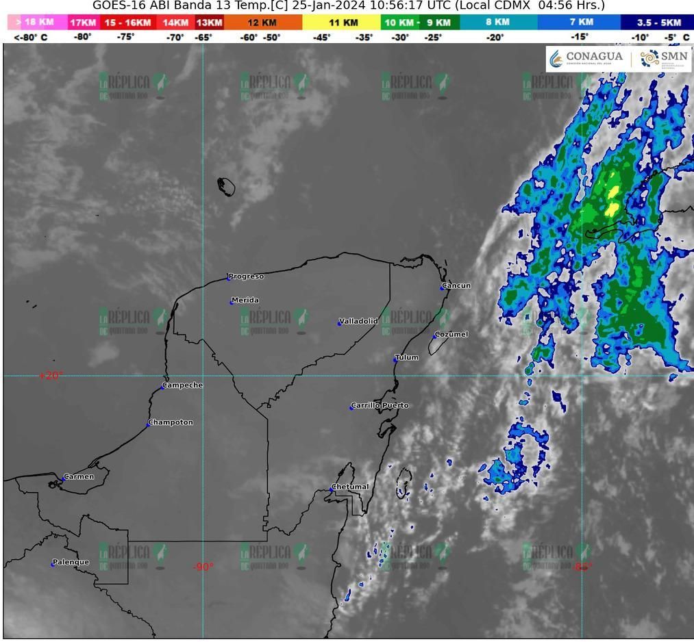 Anuncia SMN chubascos en Quintana Roo