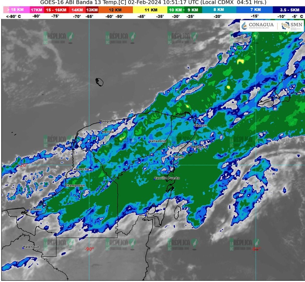 Lluvias aisladas para Quintana Roo