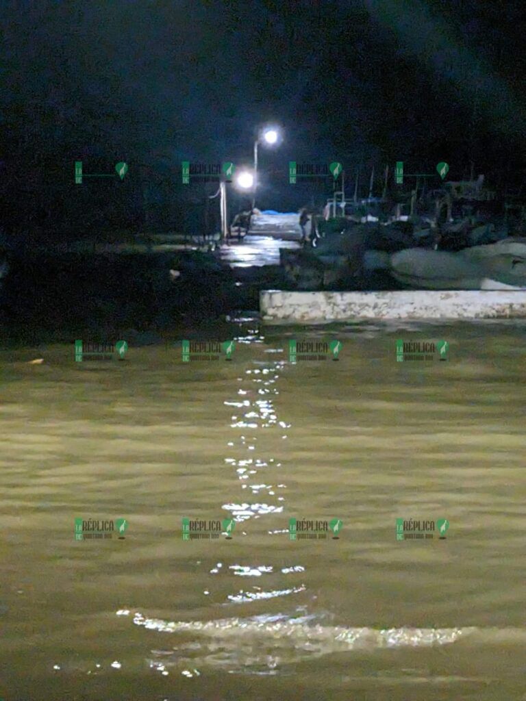 Causa desborde de mar cuantiosos daños materiales en el puerto de Chiquilá