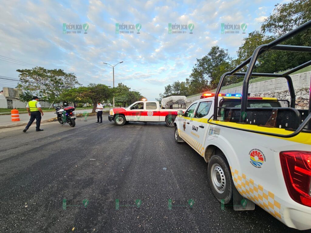 Fuga de gas en un ‘dragón’ de asfalto obliga a cerrar la Nichupté