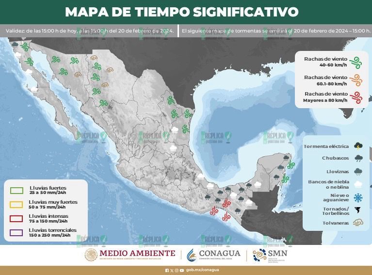 Cielo despejado a medio nublado en Quintana Roo