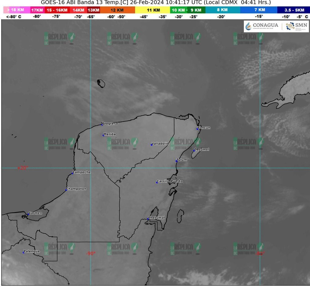 Lluvias aisladas para Quintana Roo