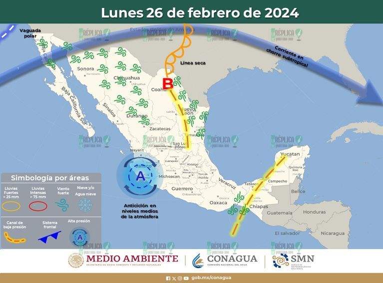 Lluvias aisladas para Quintana Roo