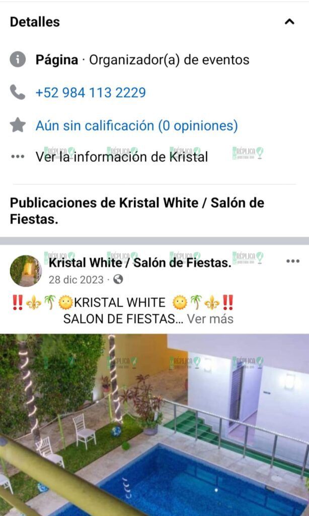 Denuncian a salón de fiestas ‘Kristal White’ por insalubre y fraude