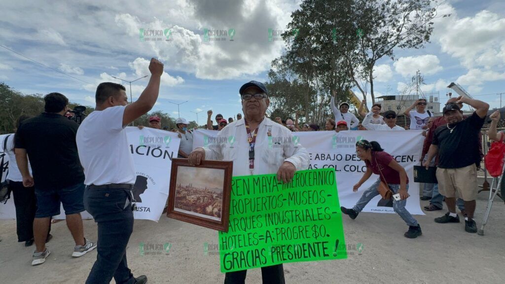 Colonos de la Colosio confrontan a ambientalistas en estación del Tren Maya y los obligan a retirarse