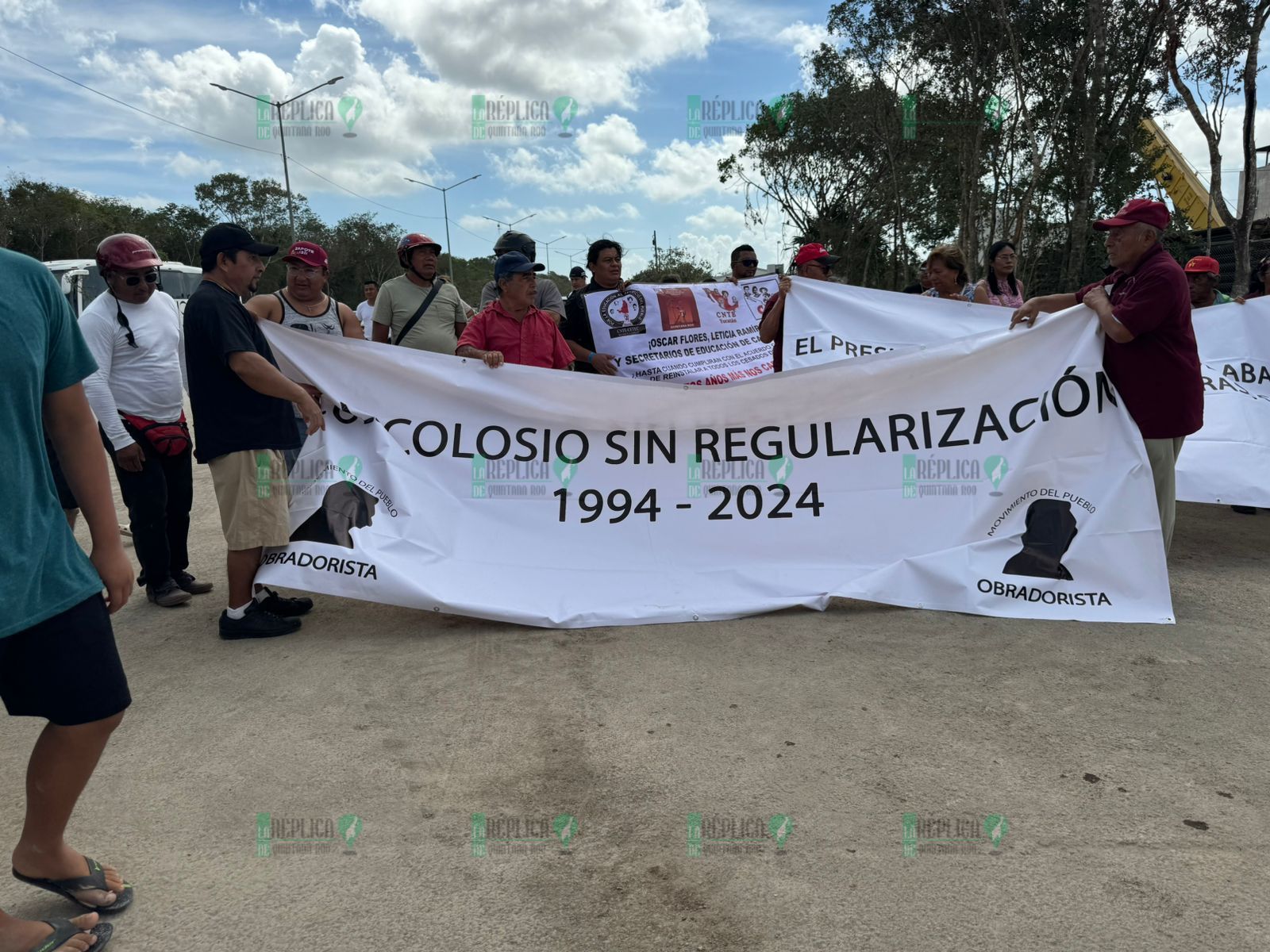 Colonos de la Colosio confrontan a ambientalistas en estación del Tren Maya y los obligan a retirarse