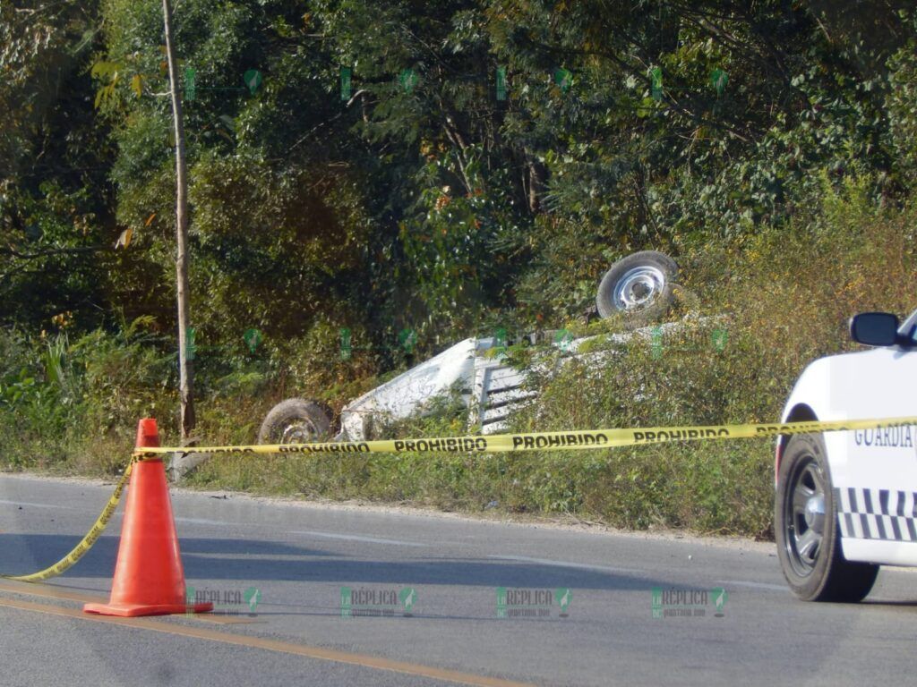 Deja nuevo choque carretero un herido y dos muertos en el tramo Felipe Carrillo Puerto-Chetumal