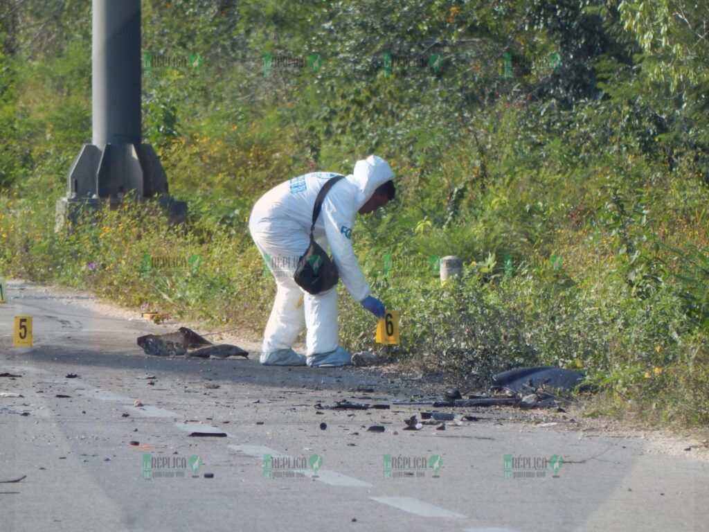 Deja nuevo choque carretero un herido y dos muertos en el tramo Felipe Carrillo Puerto-Chetumal