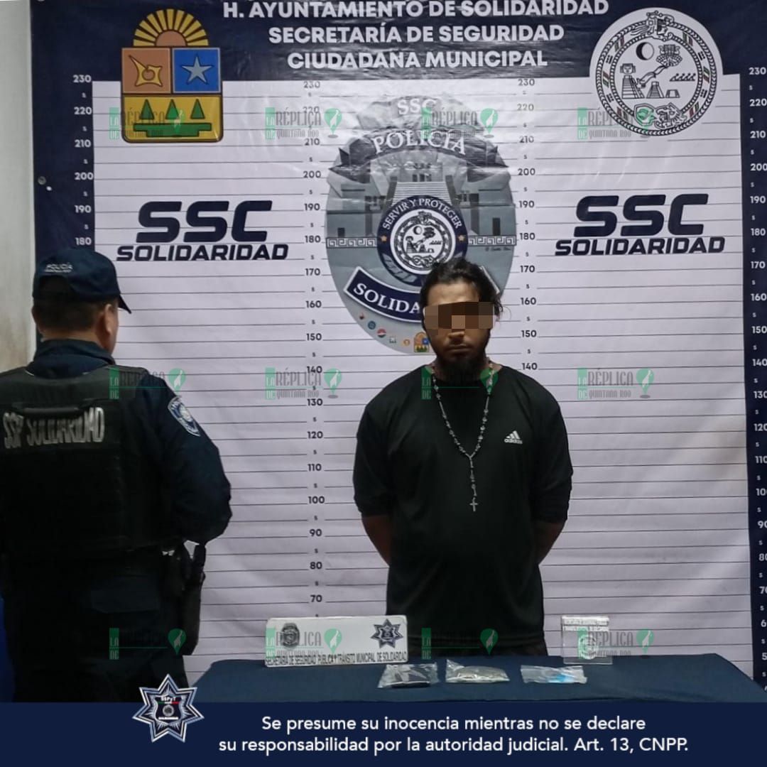 Detienen en Puerto Aventuras a sujeto con narcóticos