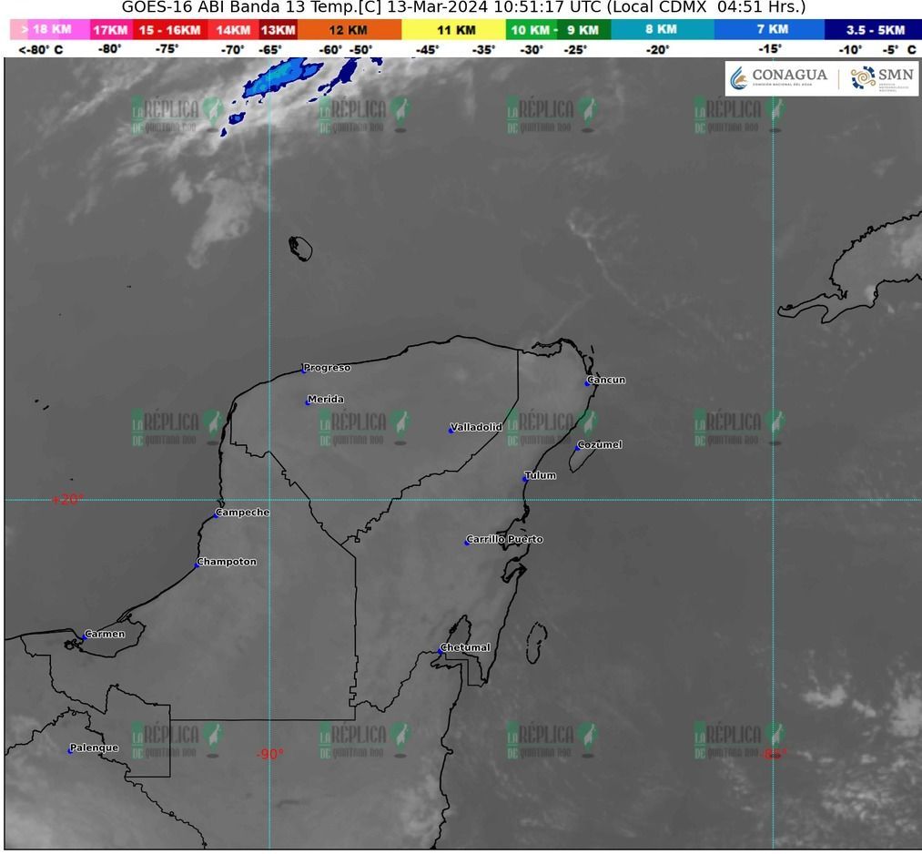 Calor y lluvias aisladas para Quintana Roo