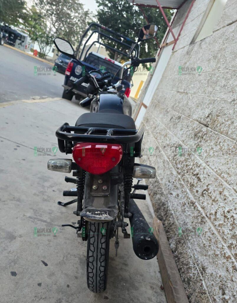 Recuperan moto robada en Paseos Xcacel