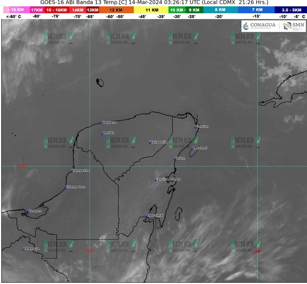 Escasa lluvia en Quintana Roo y mucha humedad