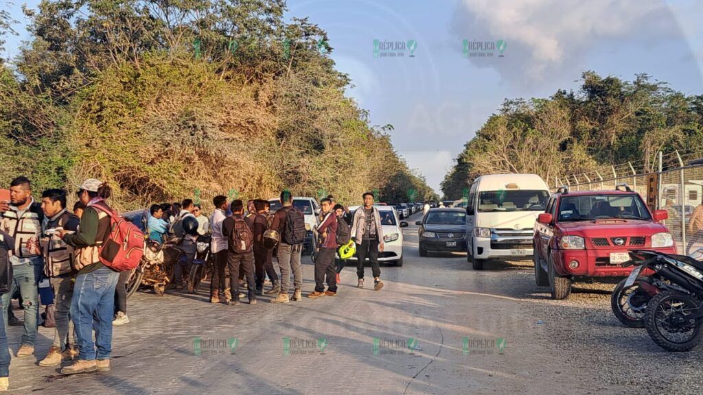 Bloquean ejidatarios de Chunyaxche obras del Tren Maya; acusan al gobierno federal de incumplir acuerdos