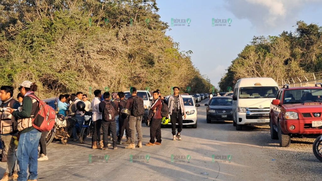 Continúa bloqueo ejidal a obras del Tren Maya en camino a Chumpón