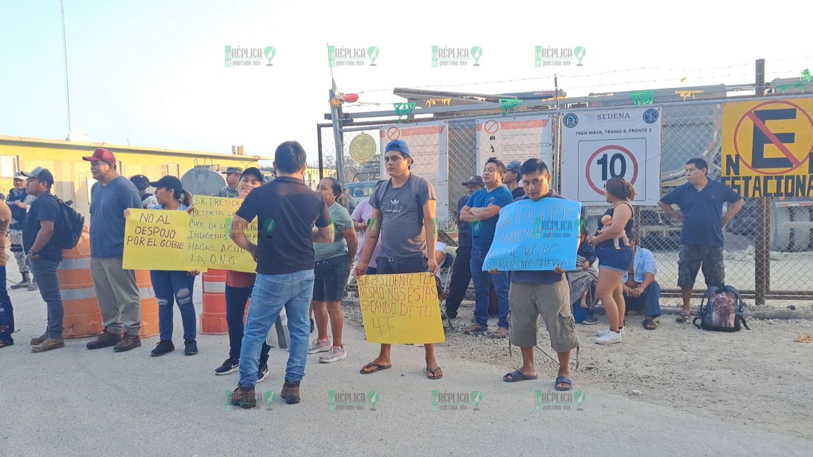 Continúa bloqueo ejidal a obras del Tren Maya en camino a Chumpón