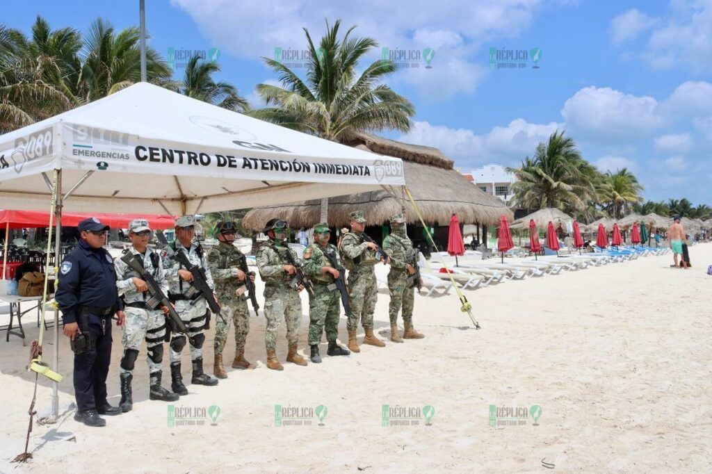 Operativo vacacional de Semana Santa en Puerto Morelos