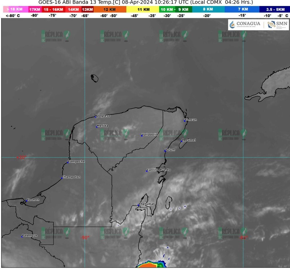 Nubosidad, viento y lluvias aisladas para Quintana Roo