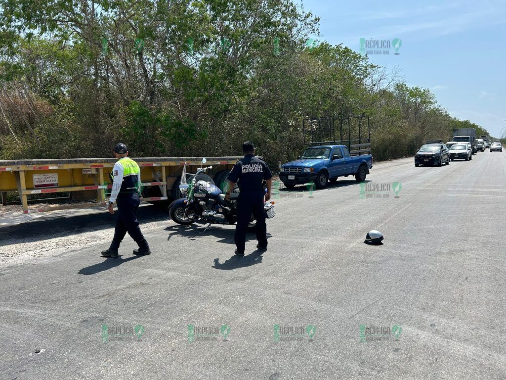 Muere un motociclista tras chocar contra un árbol en la avenida Colosio de Playa del Carmen