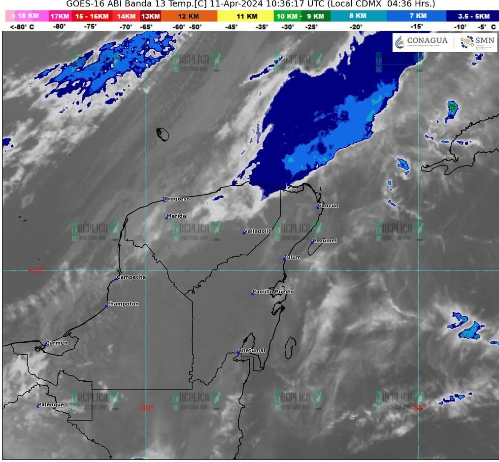 Avisa SMN sobre lluvias fuertes en Quintana Roo