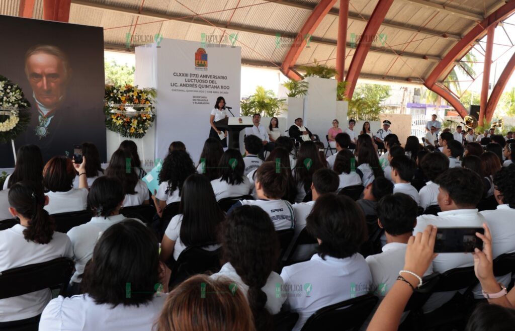 Conmemoran en Chetumal el 173 aniversario luctuoso de don Andrés Quintana Roo